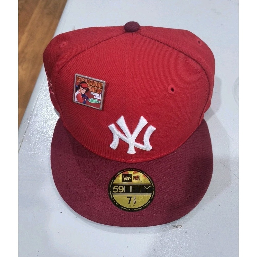 NEW YORK YANKEES NEW ERA 59FIFTY BIG LEAGUE CHEW SLAMMIN STRAWBERRY 7-3/8  HAT